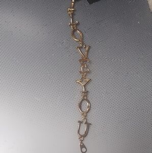 Gp 14k I love you letter bracelet for valentines day brand new
